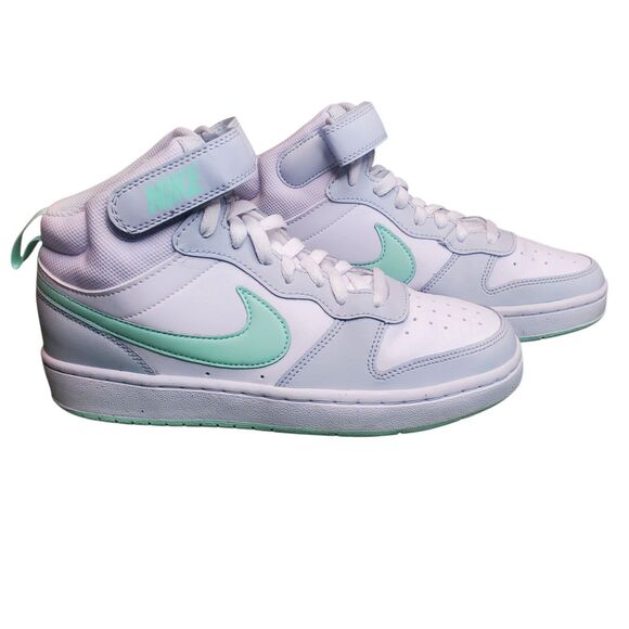 Nike Court Borough 2 Mid Pure Platinum Mint Foam Size 6.5 Y - Fits Women's 8  CD - Picture 2 of 8